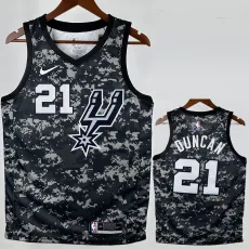 2022/23 SA SPURS DUNCAN #21 Black NBA Jerseys