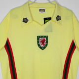 1987 Wales Away Yellow Retro Soccer jersey