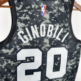 2022/23 SA SPURS GINOBILI #20 Black NBA Jerseys