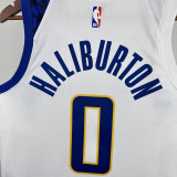 2019/20 PACERS HALIBURTON #0 White NBA Jerseys