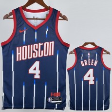 2022/23 ROCKETS GREEN #4 Dark Blue NBA Jerseys