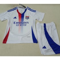 2024/25 Lyon Home White Fans Kids Soccer jersey