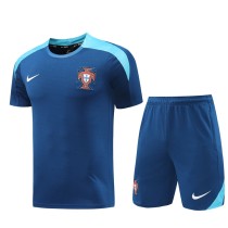 2024 Portugal Blue Training Shorts Suit