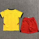 2024/25 RC Lens Home Yellow Fans Kids Soccer jersey