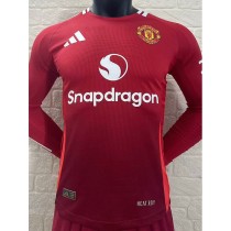 2024/25 Man Utd Home Red Player Long Sleeve Soccer jersey