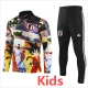 2024 Japan Yellow Kids Half Pull Tracksuit