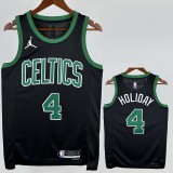 2022/23 CELTICS HOLIDAY #4 Black NBA Jerseys