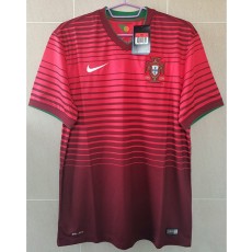 2014 Portugal Home Red Retro Soccer jersey