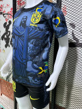 2024 Brazil Special Edition Gray Fans Kids Soccer jersey