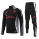 2024/25 Man Utd Black Half Pull Tracksuit