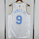 2022/23 LAKERS JAMES JR. #9 White NBA Jerseys