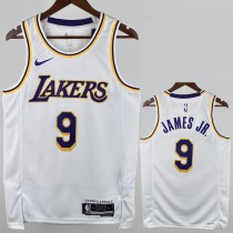 2022/23 LAKERS JAMES JR. #9 White NBA Jerseys