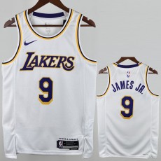 2022/23 LAKERS JAMES JR. #9 White NBA Jerseys