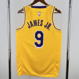 2022/23 LAKERS JAMES JR. #9 Yellow NBA Jerseys