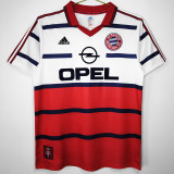 1998/99 Bayern Away White Retro Soccer jersey