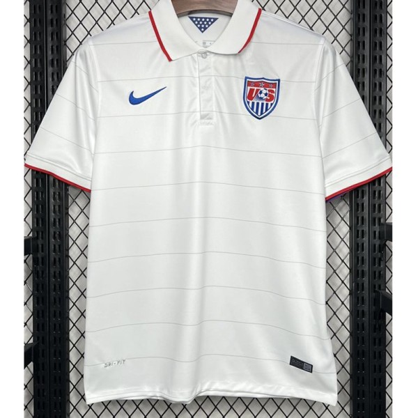 2014 USA Home White Retro Soccer jersey
