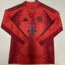 2024/25 Bayern Home Red Fans Long Sleeve Soccer jersey