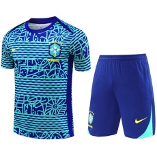 2024 Brazil Blue Training Shorts Suit