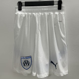 [PLAYER] 2024/25 Marseille Home White Player Soccer Shorts