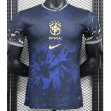 [PLAYER] 2024 Brazil Special Edition Dark Blue Player Soccer jersey
