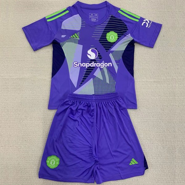 2024/25 Man Utd GKP Purple Fans Kids Soccer jersey