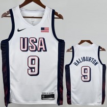 2024 HALIBURTON #9 White NBA Jerseys
