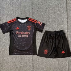 2024/25 Benfica Away Black Fans Kids Soccer jersey