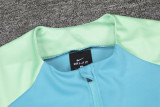 2024 Brazil Azure Kids Half Pull Tracksuit
