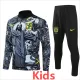 2024 Brazil Gray Kids Half Pull Tracksuit