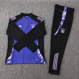 2024 Germany Purple Kids Half Pull Tracksuit