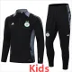 2024 Algeria Black Kids Half Pull Tracksuit
