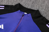 2024 Germany Purple Kids Half Pull Tracksuit