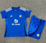 2024/25 Leicester City Home Blue Fans Kids Soccer jersey