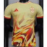 [PLAYER] 2024 Spain Special Edition Yellow Player Soccer jersey