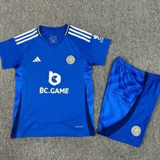 2024/25 Leicester City Home Blue Fans Kids Soccer jersey