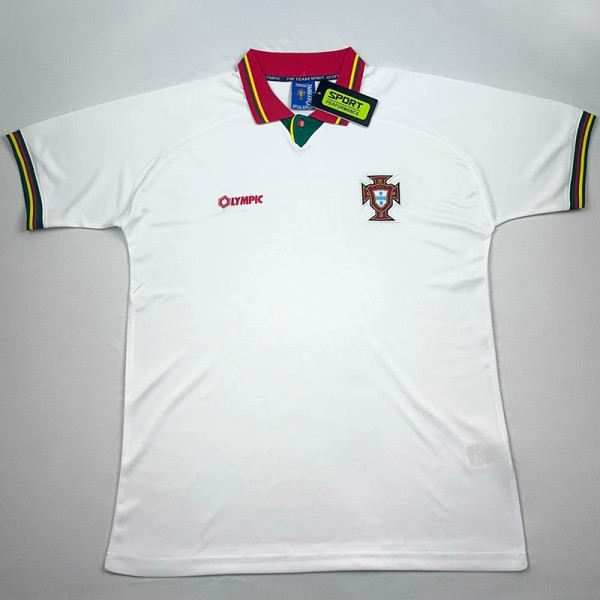 1995/96 Portugal Away White Retro Soccer jersey