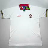 1995/96 Portugal Away White Retro Soccer jersey