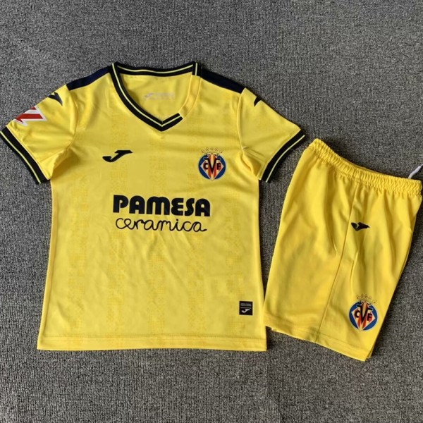 2024/25 Villarreal Home Yellow Fans Kids Soccer jersey