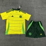 2024/25 Celtic Away Yellow Fans Kids Soccer jersey