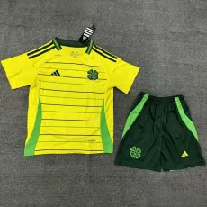2024/25 Celtic Away Yellow Fans Kids Soccer jersey