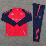2024/25 Man Utd Red Half Pull Tracksuit