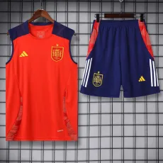 2024 Spain Red Training Shorts Suit