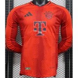 [PLAYER] 2024/25 Bayern Home Red Player Long Sleeve Soccer jersey