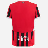 [PLAYER] 2024/25 ACM Home Red Player Long Sleeve Soccer jersey