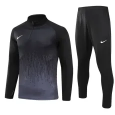 2024 Black Half Pull Tracksuit