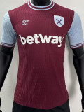 [PLAYER] 2024/25 West Ham Home Crimson Player Soccer jersey