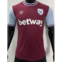 [PLAYER] 2024/25 West Ham Home Crimson Player Soccer jersey