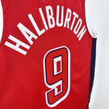 2024 HALIBURTON #9 Red NBA Jerseys