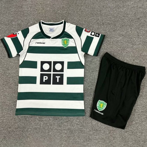 2001/02 Sporting CP Home Retro Kids Soccer jersey