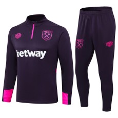 2024/25 West Ham Black Half Pull Tracksuit